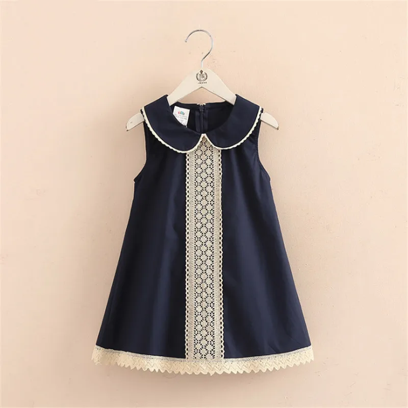 

Baby Girls Dress Summer Girl Lace Flower Patchwork Vest Dress Toddler Infant Clothes Kids Clothing Baby Doll Collar Party Dress