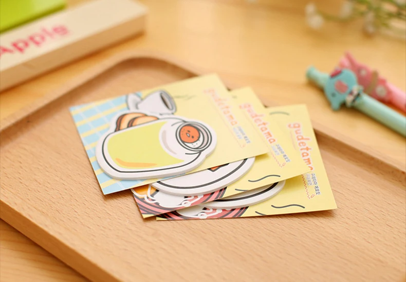 4 шт. креативный Kawaii Японский Корейский Gudetama memo pad планировщик милый стикер липкая бумага для заметок Note школьный аксессуар Bts канцелярские