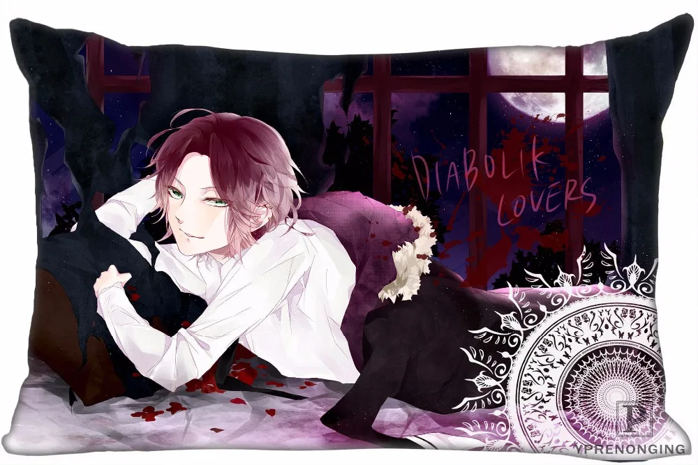 На заказ Diabolik. Lovers. Привидениями. Темные прямоугольные Наволочки на молнии Наволочки 35x45,40x60 см(односторонний принт) 180516-15