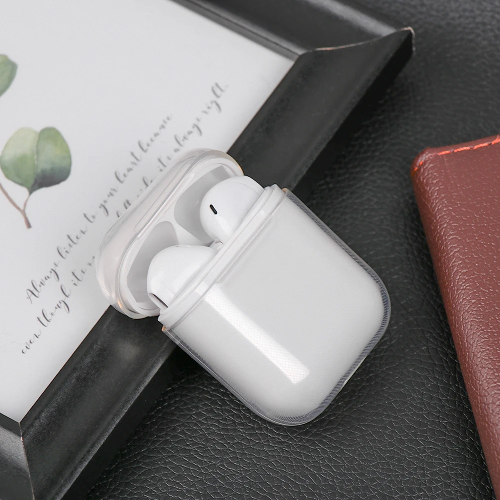 

1Pcs For air pods case Silicone Case TPU Transparent Storage Sleeve Protective Cover Case Wireless Bluetooth Headset For Airpods