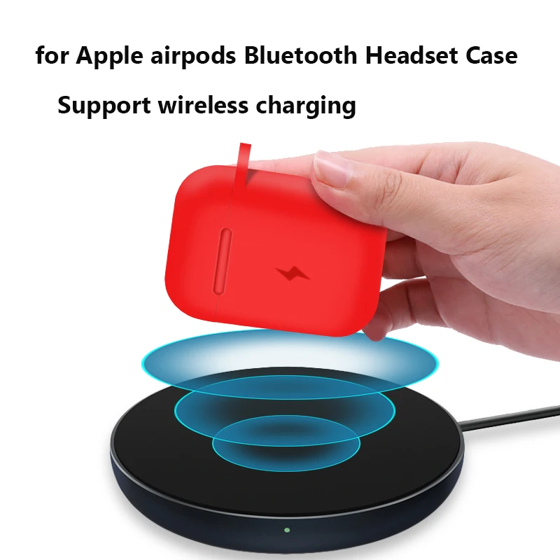 Suntaiho для Airpods чехол Qi Беспроводное зарядное устройство для Apple airpods крышка Беспроводная зарядка наушники чехол для наушников сумка i12 i13