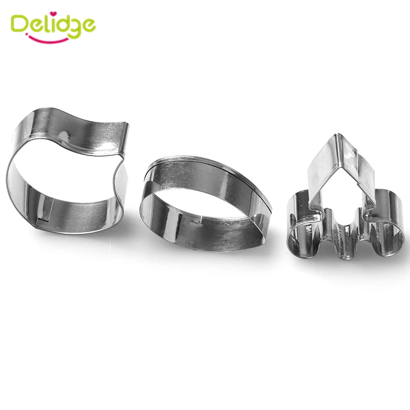 Delidge 3 шт./компл. резак для печенья из нержавеющей стали 3D в виде бабочки орхидеи