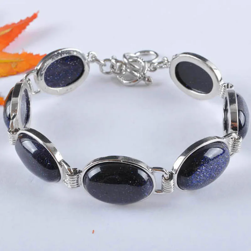 Natural Stone GEM Beads Bracelet Bangle 8 Inch Jewelry G047-G057