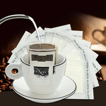 

50Pcs/Set Ear Style Coffee Filter Paper Drip Net Bag Hanging Disposable Portable Dripper