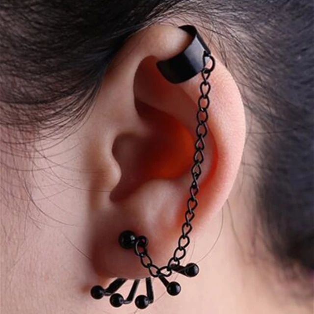 Long Chain Earrings Claw Shape Cool Ear Jewelry Man Woman Fashion Long Chain Earrings Claw Shape Cool Ear Jewelry Man Woman Fashion Stud