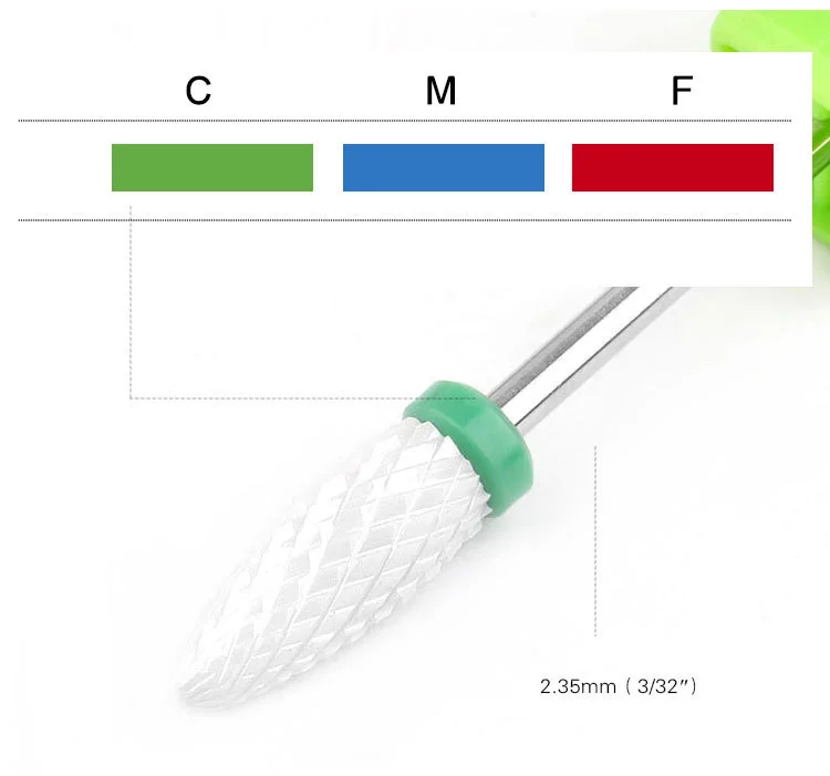 Керамические фрезы для ногтей, фрезы, аксессуары для маникюрного станка, роторные сверла, электрические пилки для ногтей, инструменты для дизайна ногтей