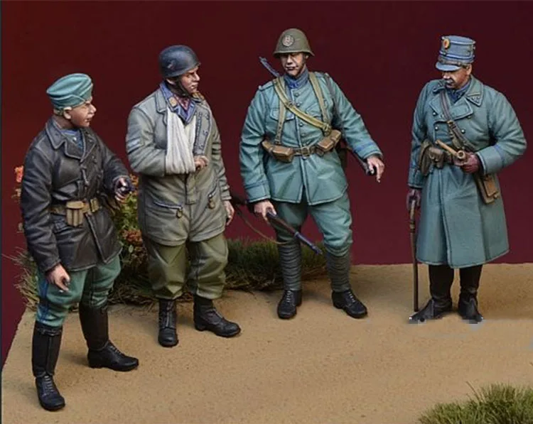 

1/35 Resin Figure Building Kit Dutch infantry 4 Figures