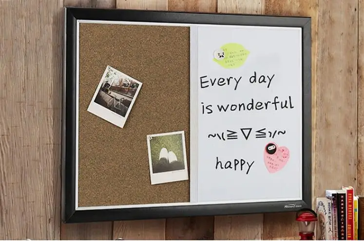 

Office Cork Board and Whiteboard Hanging Message Board as Bulletin for Business 60X45cm