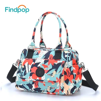 

Findpop Fashion Casual Handbags Ladies Large Capacity Canvas Crossbody Bag For Women 2018 Fashion Floral Printed Top-Handle Bags