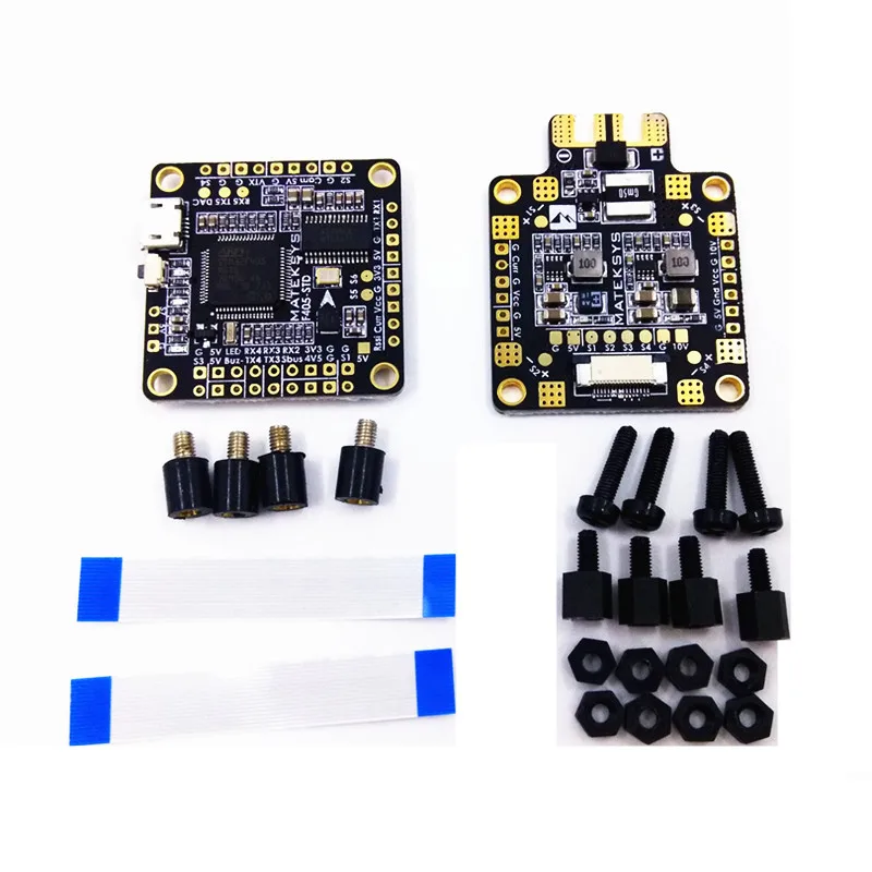 Mateksys Контроллер полета F405-STD BetaFlight OSD STM32F405RGT6 Matek FCHUB-6S PDB концентратор 12 В распределительная плата питания