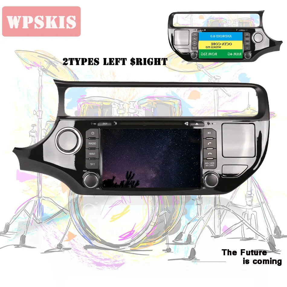 Cheap Android 9.0 RAM 4GB 2 DIN 1024*600 For KIA Rio K3 2015 2016 2017 2018 Car DVD Player Navigation GPS 3/4G Radio Tape Recorder 1