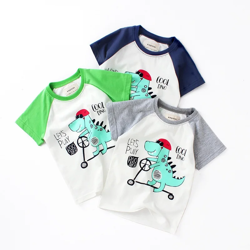 

Baby Boys T-shirt Cotton 2-6 Years Short Sleeve Summer Kids T-shirts Cartoon Printed Children Tees Casual Sport T-shirt KF08
