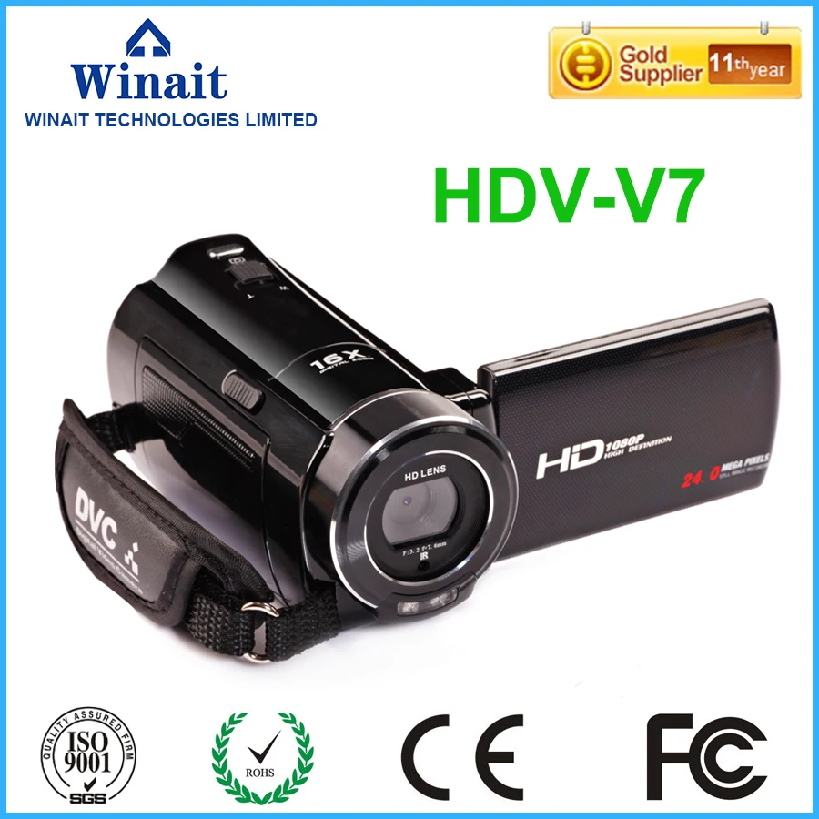 

2017 3'' Cheap Digital Video Camera 24MP Resolution 1920*1080P Full HD HDV-V7 16X Zoom Remote Control Free Ship