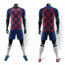 19-20 blank football jersey adult sportswear football training suit football uniforms and shorts sportswear custom long sleeve soccer sets football jerseys and pants and jacket tracksuit training suit kids to adult football custom uniforms