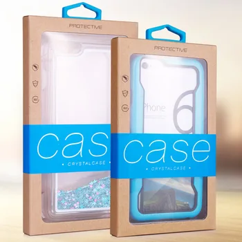 

Wholesale Kraft Paper Retail Package BOX Mobile Phone Case BOX Packaging Packing BOX for iphone&Samsung 150pcs/lot free shipping