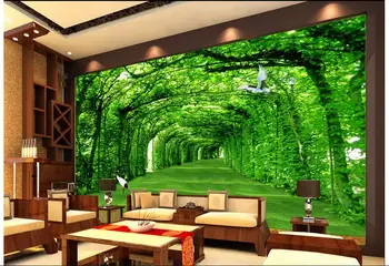 

Custom photo 3d wallpaper Non-woven mural wall sticker Shade boulevard landscape painting 3d wall room murals wallpaper