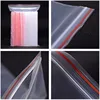 100 pieces/lot Mini Small 4cm 6cm Zip Lock Plastic Bags 4x6cm Packaging Clear Resealable Ziplock Bag with zipper 2