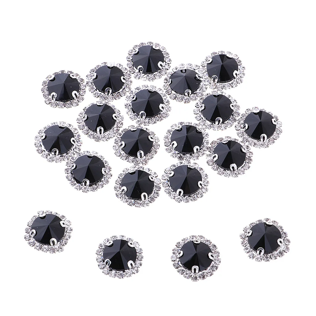 20Pcs Glass Rhinestone Sewing On Clothes Wedding Dress DIY Fashion Rhinestone Decoration Sticker Sewing Accessories