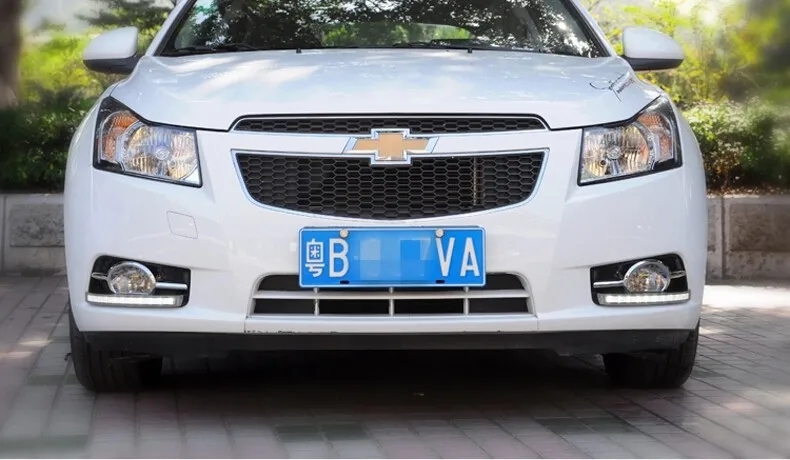 12 V 6000 k светодиодный DRL Дневной ходовой свет для Cruze 2009-2012 противотуманная фара рамка противотуманная фара