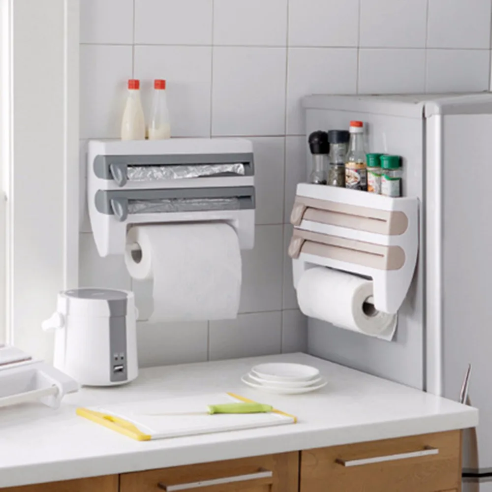 ABS кухня фольги пленка обертывание ткани бумага кухонный ролик держатель диспенсер полка для пластикового стеллажа для кухни спальни Организации