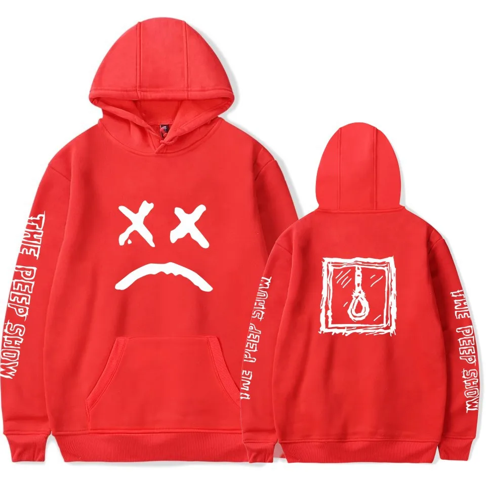 WBDDT Lil Peep Pullover Hoodies Men Belt Front Pocket Hip Hop Streetwear Hot Sale Sweatshirt Outerwear Drop Shipping