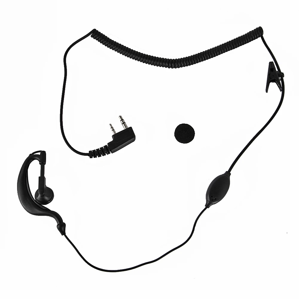 2Pcs 2 PIN Earpiece Mic Headset Ear Hook Walkie Talkie Earphone with Microphone for BAOFENG UV5R 888S KENWOOD QUANSHENG 2Pcs 2 PIN Earpiece Mic Headset Ear Hook Walkie Talkie Earphone with Microphone for BAOFENG UV5R 888S KENWOOD QUANSHENG