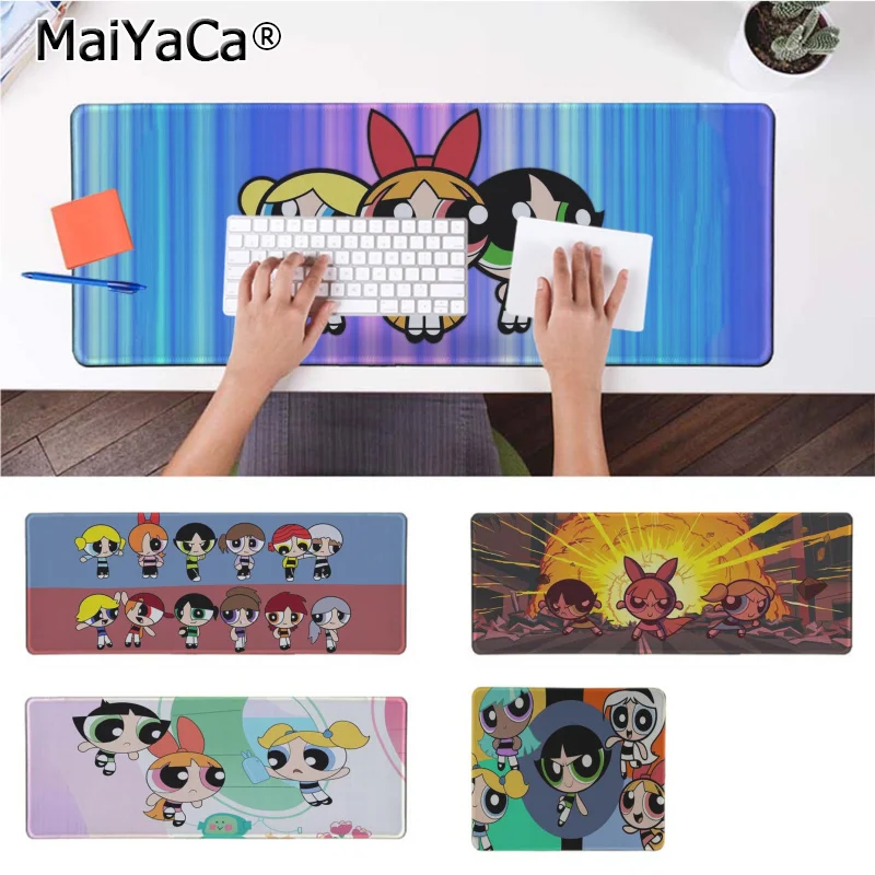 

MaiYaCa New Arrivals The Powerpuff Girls Laptop Computer Mousepad Rubber PC Computer Gaming mousepad
