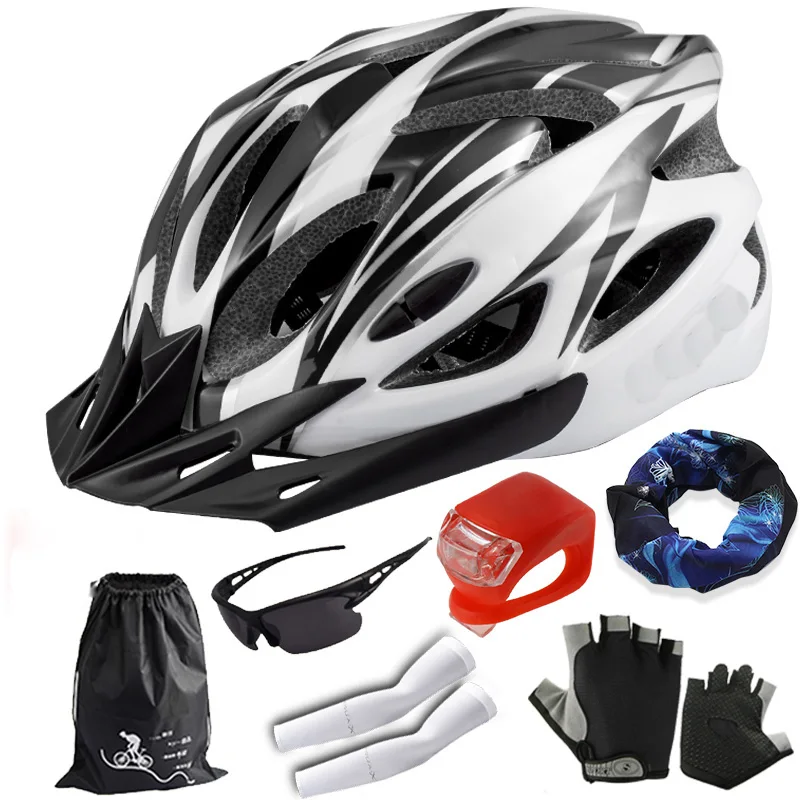 

Cycling Helmet Bike Unisex Cycle Helmets Protector Bike Bicycle Helmet Adjustable Multi Color Helmet with cycling sunglasses