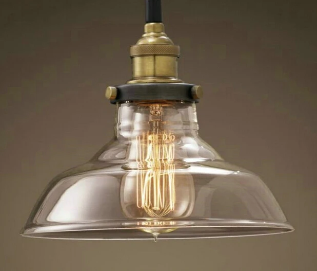 

Modern American Industrial Vintage lamp Creative Retro Loft Pendant Lights Glass Bedside Aisle Restaurant hanging light fixtures