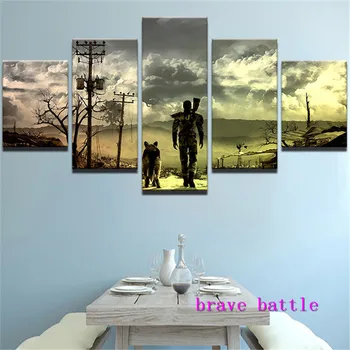 

Fallout 4 War Never Changes Canvas Painting Living Room Home Decor Modern Mural Art Oil Painting#02