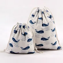 Новая парусиновая сумка с принтом фруктов и цветов в сетку, модная сумка для покупок, три размера, для девочек, Умный кошелек, сумка, складная, легкая сумка на веревке