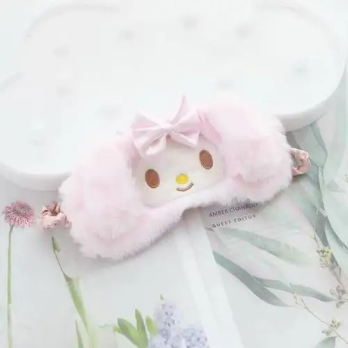 Sanrio, Hello Kitty My Melody Cinnamoroll Badtz-maru маленькая двойная звезда Pom Purin мультфильм Плюшевые затенения патч сна тени для век - Цвет: 2