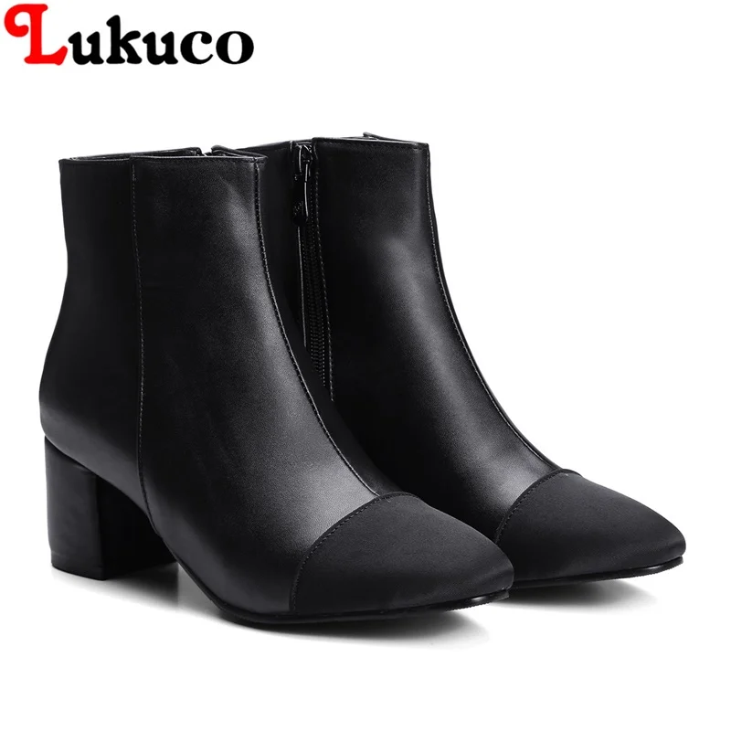 

2018 Hot sale zipper boots super big size 35 36 37 38 39 40 41 42 43 44 45 46 47 48 square heel design free shipping women shoes