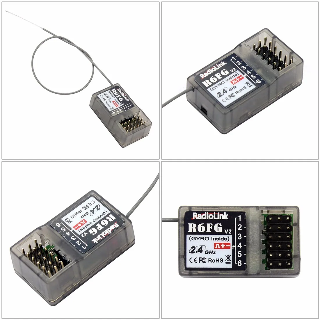 Radiolink R6FG V2 2,4 ГГц 6-канальный приемник FHSS высокое Напряжение гироскопом интегрирован для RC4GS RC3S RC4G T8FB RC6GS передатчик пульт ДУ для дистанционно управляемой машины лодки