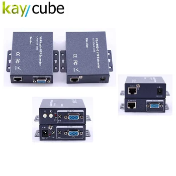 

Kaycube 300M 1 TO 1 VGA Extender With 3.5mm Audio Over Cat5e/6 VGA Audio Extender Transmits VGA Video Up To 1200 Feet