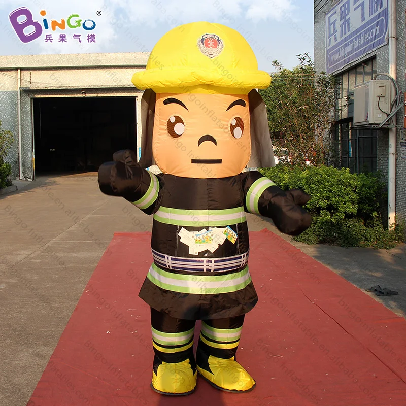 

Customized 2.2 meters high inflatable fireman costume / inflatable walking costume / inflatable costumes for events toys