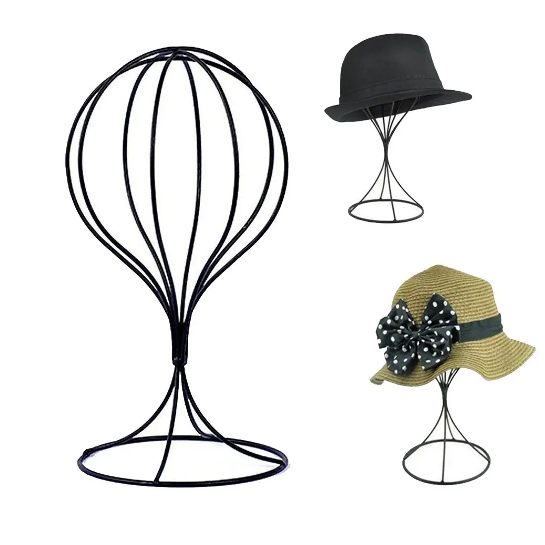 Freestanding Wire Ball Hat Stand/ Hat Rack / Wig Holder Storage Display