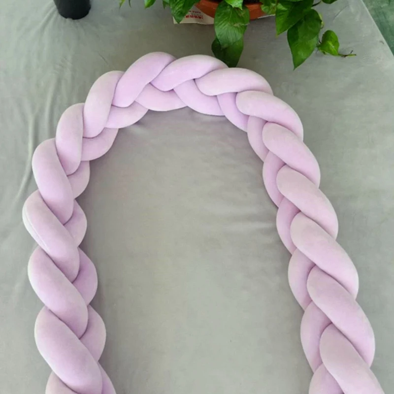 Детская кроватка бампер ручной работы завязанная узлом, заплетенная Колыбель цветное украшение подарок Подушка Junior Bed Sleep Bumper