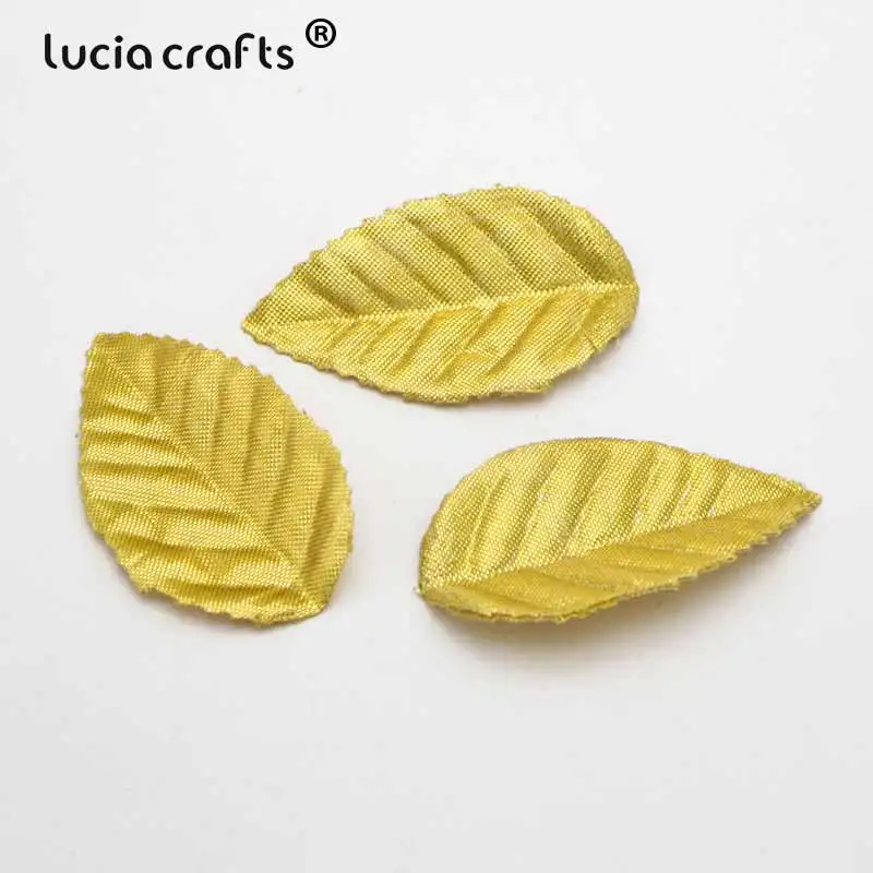 

100pcs Gold Silver Artificial leaves Silk Fake Flowers DIY Wedding Home Party Decoration Scrapbooking Craft Sewing A0812