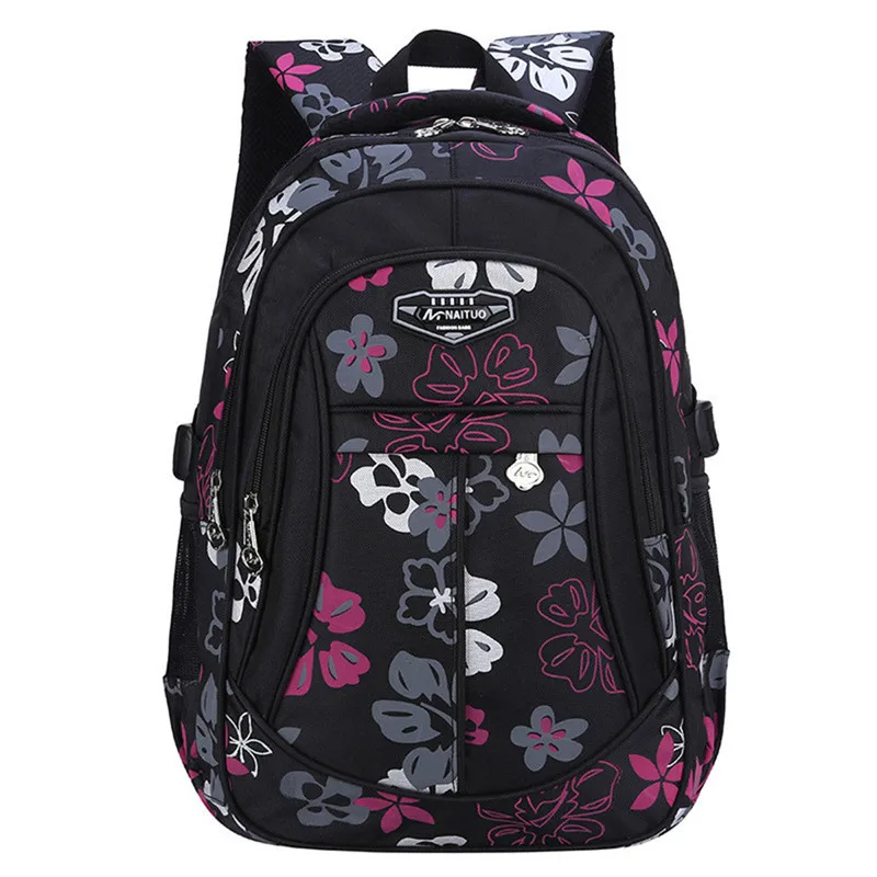 

New Fashion Floral printing large capacity School Bags for Girls Brand Women Backpack Cheap Shoulder Bag Wholesale Kids Backpack