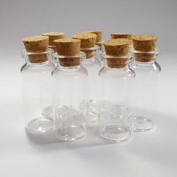 

100pcs/lot 10ml glass vials 22*50*12.5mm diameter 22mm Wishing glass bottles with cork Transparent Home decoration crafts
