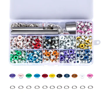

503PCS Multi Colorful 5MM Diameter Metal Eyelet Buckles Diy Leather Craft Rivets Replacement Mounting Tools Sewing Supplies
