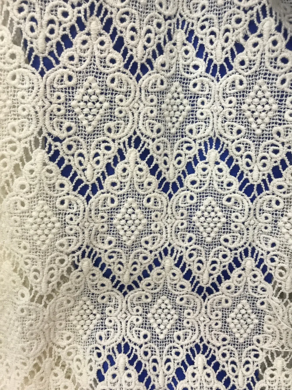 

OFF white lace fabric,Exquisite retro daisy bridal crochet lace fabric ,Water soluble cotton lace fabric 5yards