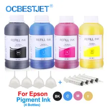 4x250 мл пигментные чернила для Epson L120 L120 BX305 T30 TX510 S22 SX130 XP230 XP235 TX117 CX4300 чернила для принтера воды-доказательство чернил для Epson