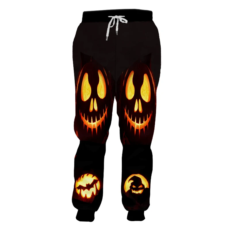 OGKB Мужская Пламя смешная Тыква узор пот брюки большой размер Досуг человек ужасный Хэллоуин 3D печатных Брюки 6XL