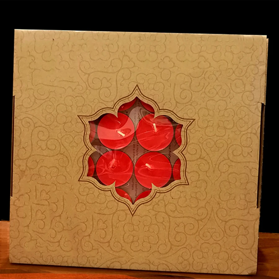 108 свечи с ароматом гхи коробка желтый красный романтический воск пластиковые свечи в баночках украшение из свечей на свадьбу Velas Ароматиче...