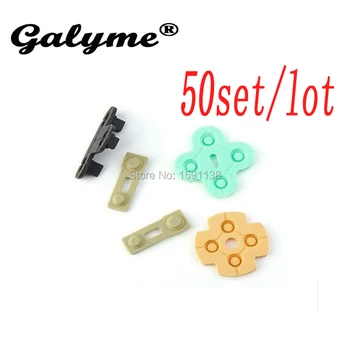 

50 SETS/LOT New Arrival Plastic Pads Replacement for PS2 Controller D Pads Rubber Conductive R L buttons Repair Console