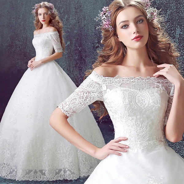 Aliexpress 2016 New Stock Plus Size Women Bridal Gown Aliexpress 2016 New Stock Plus Size Women Bridal Gown Wedding Dress Angel Ball Lace Y White Simple 7199 From Reliable