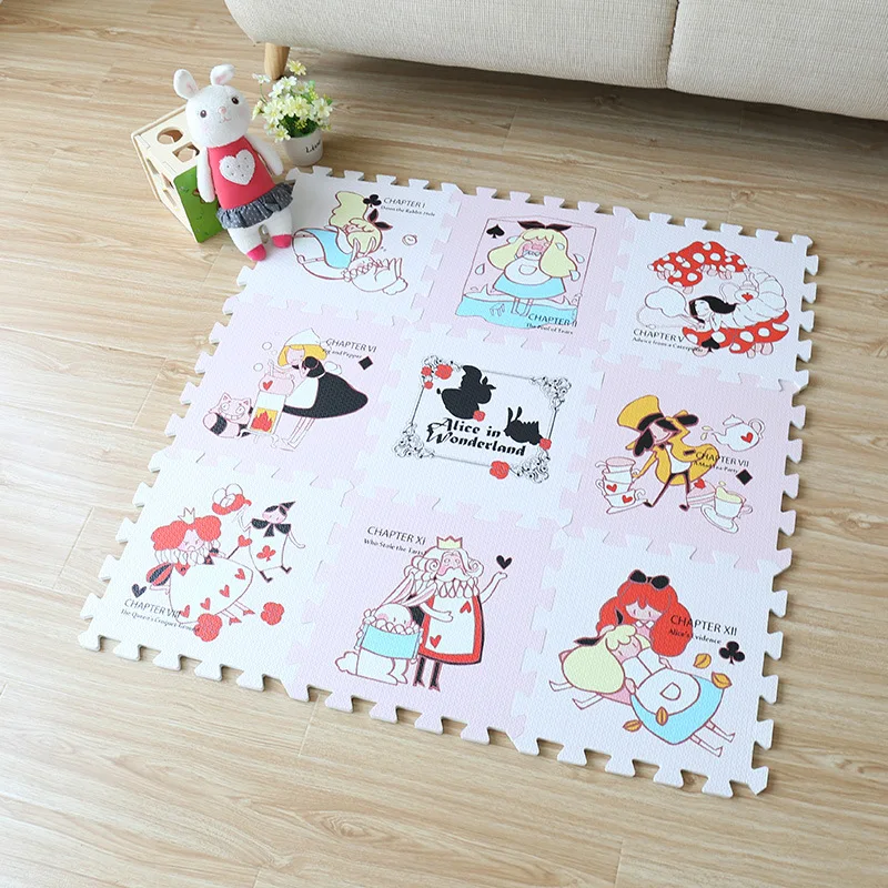 Soft puzzle crawling pad foam floor mat moistureproof non-toxic rug for kids bedroom living room gym playing mat 3030cm 9Pcs (4)