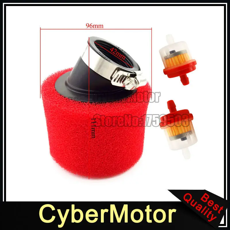 Foam Air Filter Fuel Clearner 42mm For Chinese Pit Pro Dirt Bike 125cc